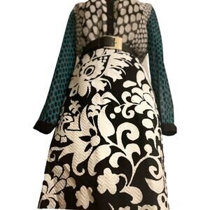 Talbots Black and White Floral Pencil Skirt Size 8